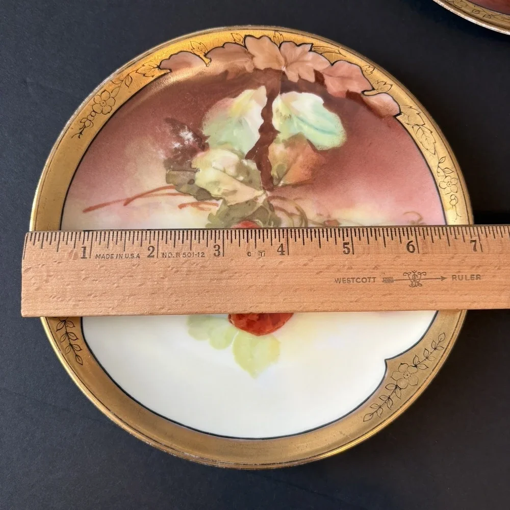 Antique Limoges A Lanternier Set of 5 c1890s Artist Signed 7